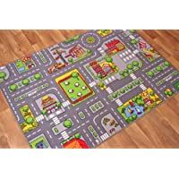 The Rug House Tapete para niños - La Ciudad del Juego con Calles 80cm x 120cm (2ft 7&quot- x 3ft 11&quot-)